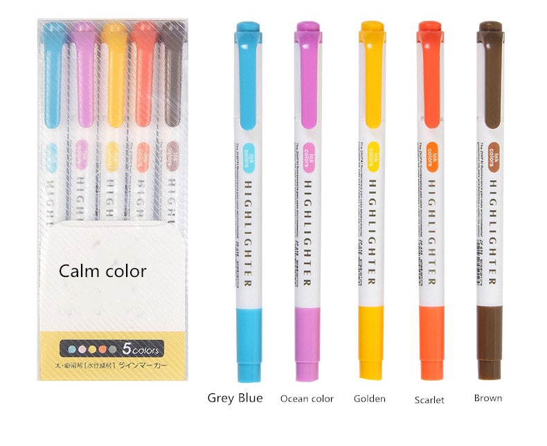 25 Colors Double Head Highlighter Pen Mildliner Colors Fluorescent Highlighters Art Marker School&Office Art Stationery Supply view 2