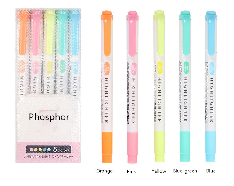 25 Colors Double Head Highlighter Pen Mildliner Colors Fluorescent Highlighters Art Marker School&Office Art Stationery Supply view 5