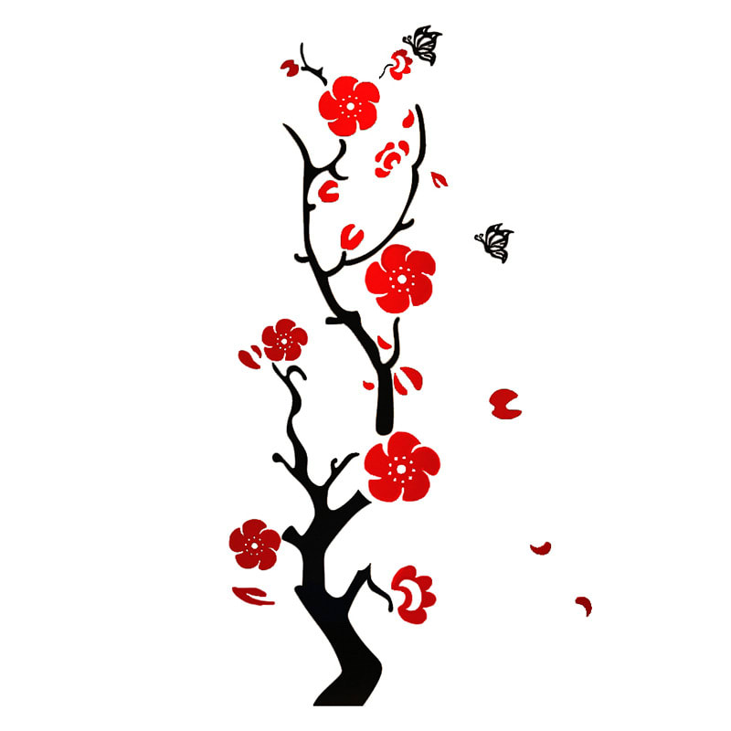 Plum Blossom Porch Decoration Wall Stickers view 2