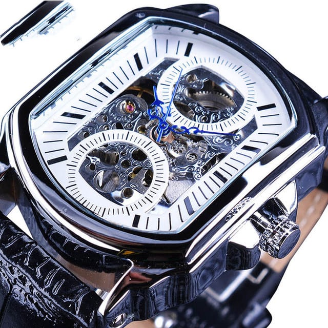 Men's Casual Watch Fashion Automatic Square Hollow Mechanical Watch Watch view 6