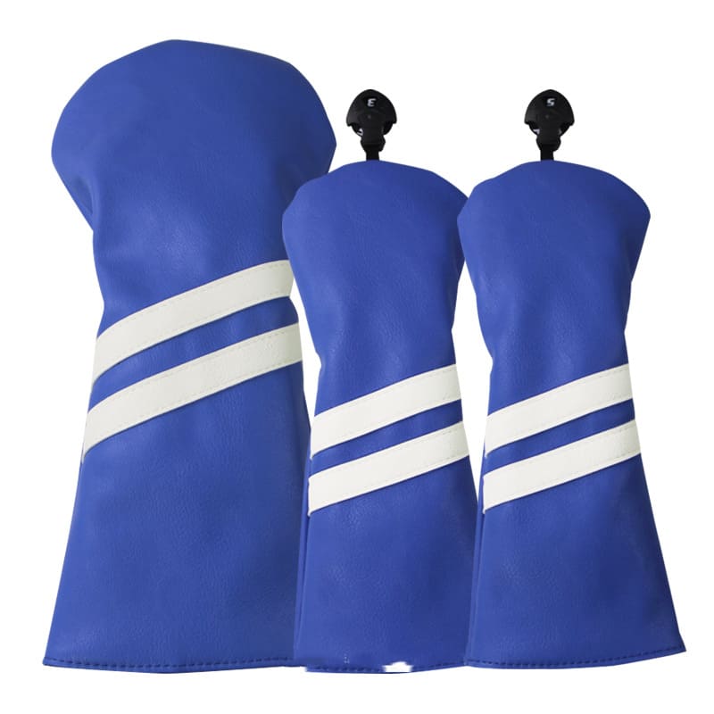 New  Wood Club Cover Double Stripe Wood Club Head Cover Club view 2