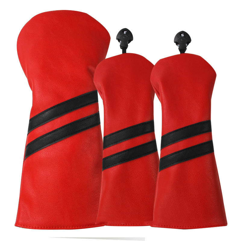 New  Wood Club Cover Double Stripe Wood Club Head Cover Club view 5
