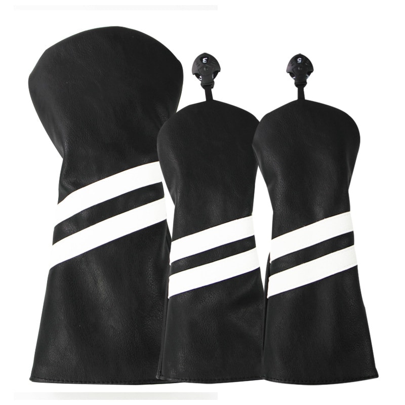 New  Wood Club Cover Double Stripe Wood Club Head Cover Club view 4