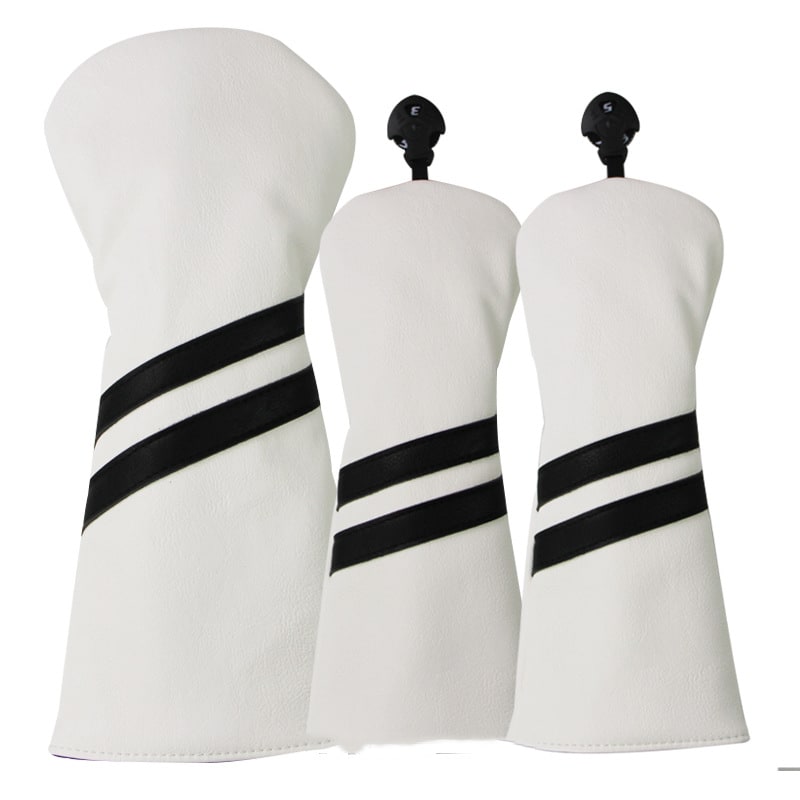 New  Wood Club Cover Double Stripe Wood Club Head Cover Club view 6