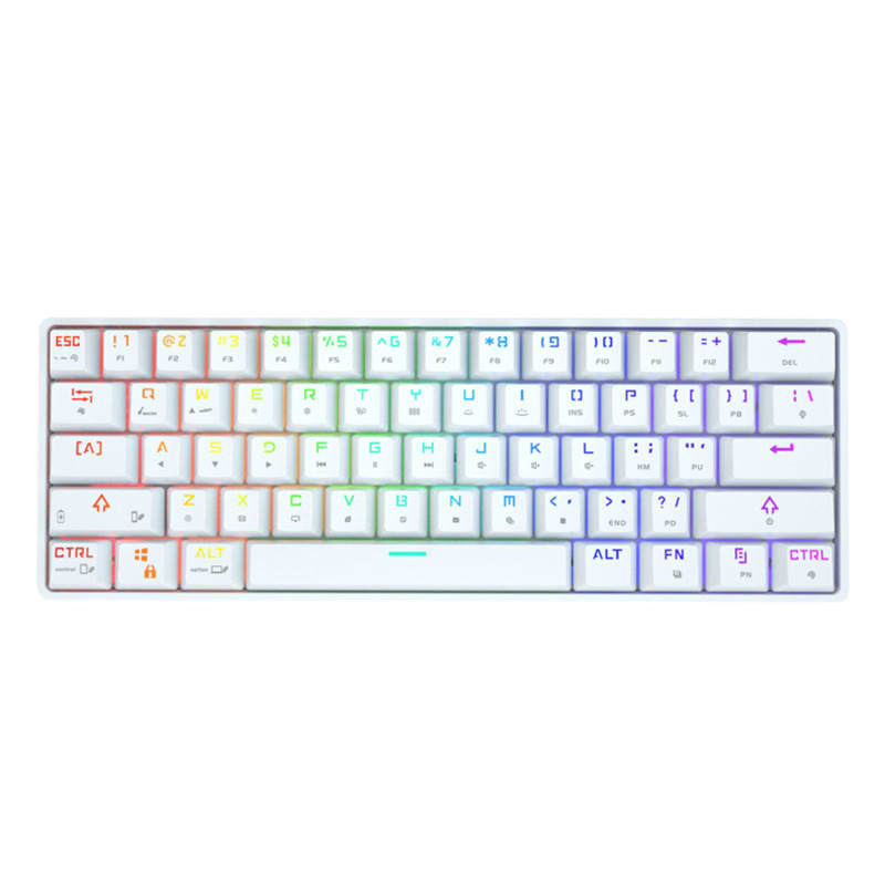 Wireless Bluetooth Keyboard Colorful PBT Keycaps Mechanical Keyboard view 2