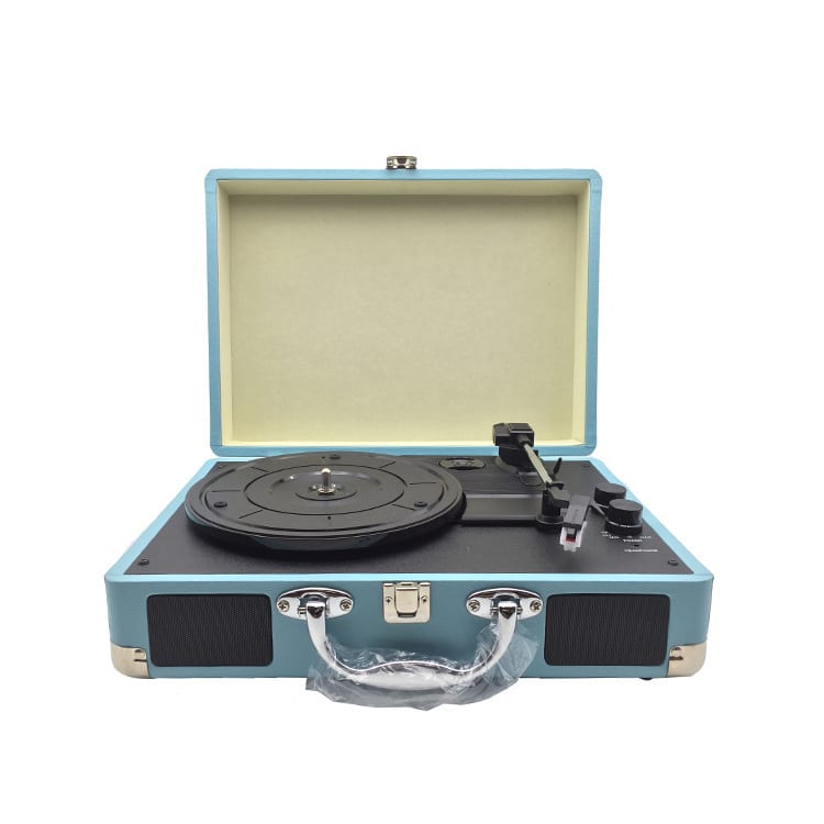 Portable Vinyl Record Player Retro Phonograph Creative Retro Bluetooth Speaker European Style Leather Case Record Player view 4