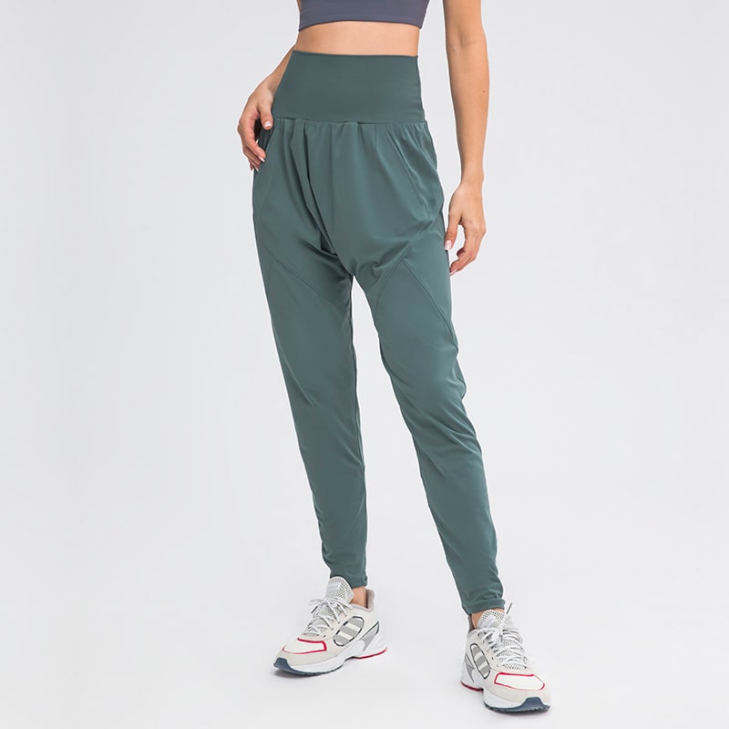 Summer New Outdoor Sports Running Fitness Yoga Pants Lightweight Casual Stretch Nine-Point Harlan Carrot Pants Women view 1