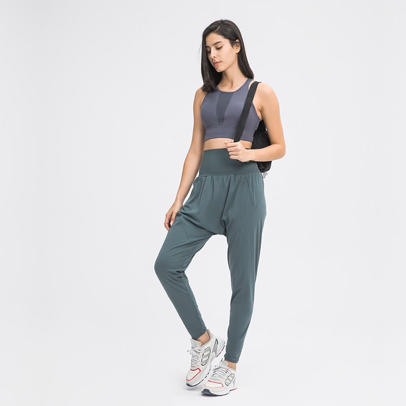 Summer New Outdoor Sports Running Fitness Yoga Pants Lightweight Casual Stretch Nine-Point Harlan Carrot Pants Women view 6