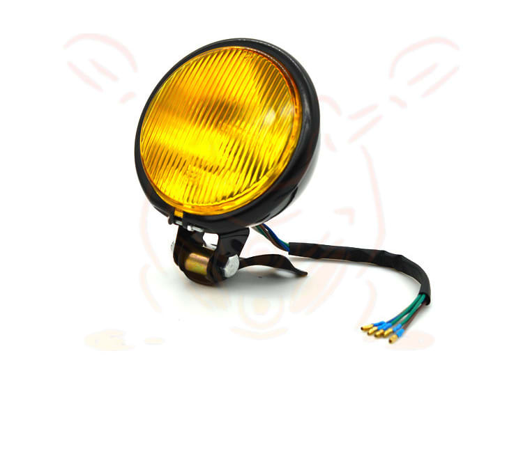 Retro Car Light Yellow Glass Retro Headlight Far And Near Fog Light view 2