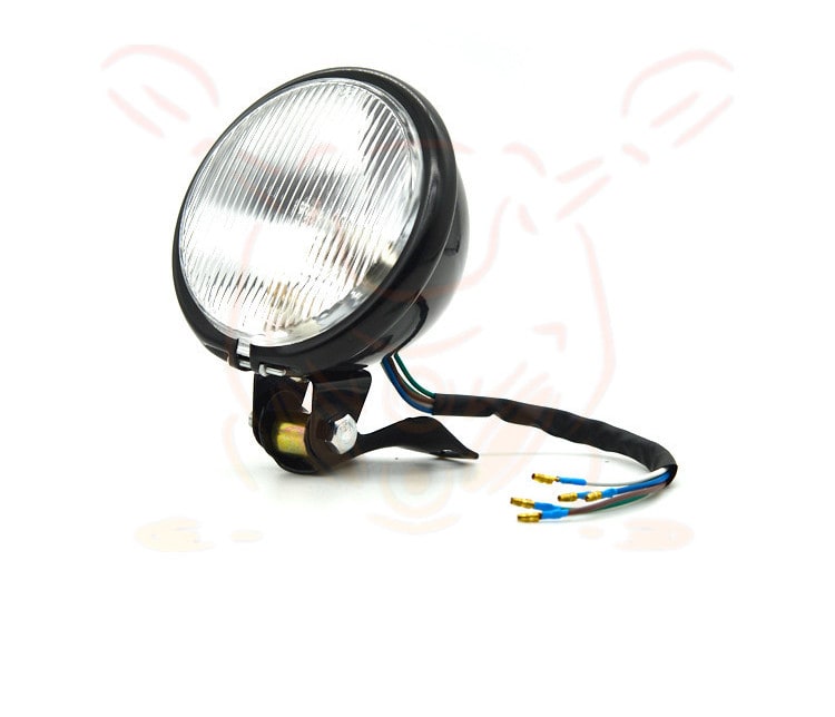 Retro Car Light Yellow Glass Retro Headlight Far And Near Fog Light view 3