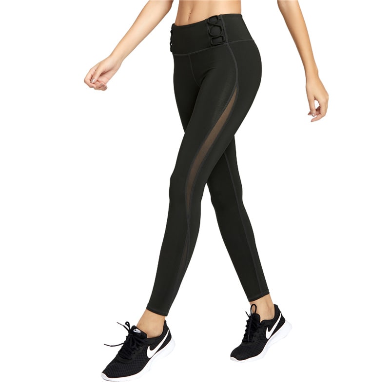Yoga Fitness Pants Women'S Tight-Fitting Stretch Quick-Drying Trousers Outer Wear Running Training High Waist Abdomen Exercise Foot Pants Summer view 4