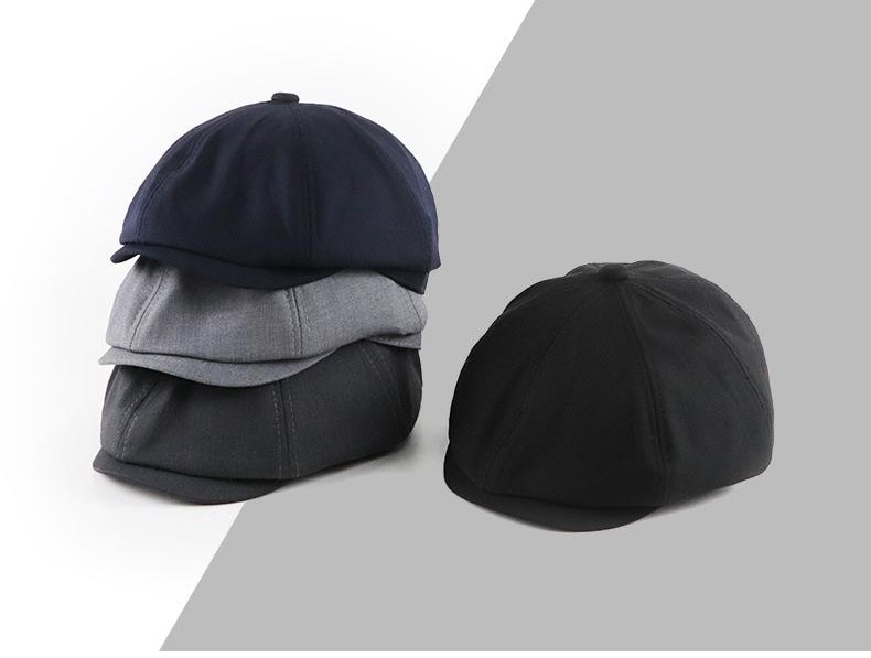 Men's And Women's Solid Color Retro Beret view 6