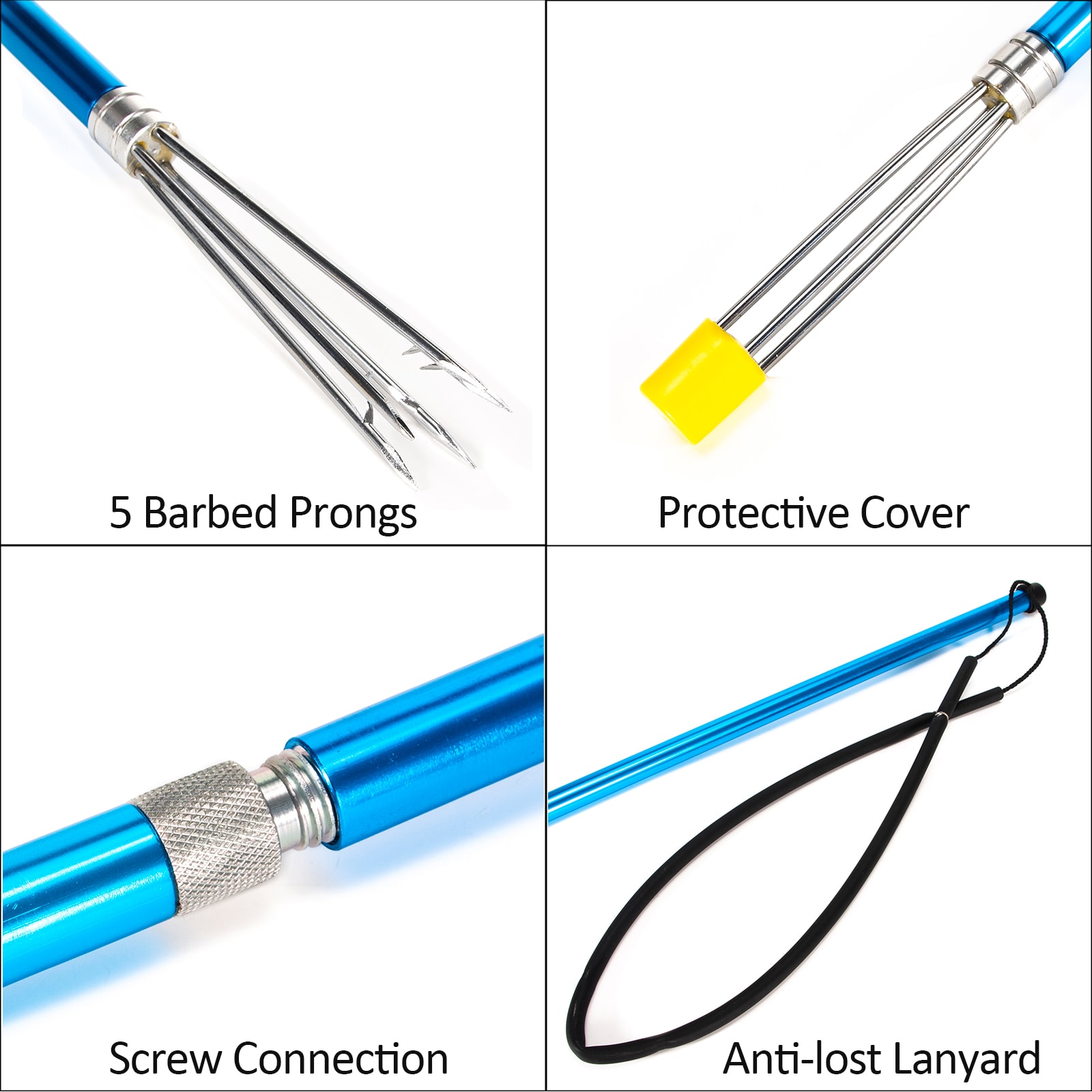 Stainless Steel Barbed Harpoon Head Fishing Fork view 2