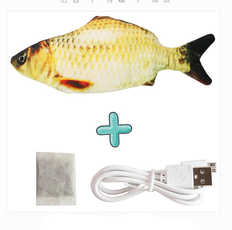 Electric Funny Cat Simulation Fish Beating Usb Jumping Cat Toy view 13