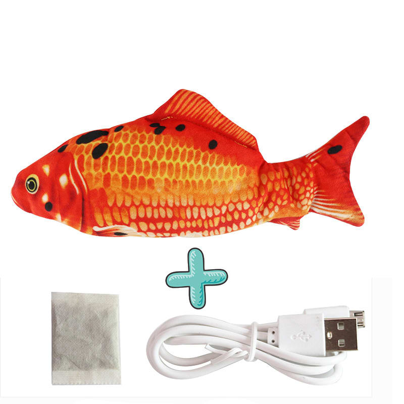 Electric Funny Cat Simulation Fish Beating Usb Jumping Cat Toy view 30