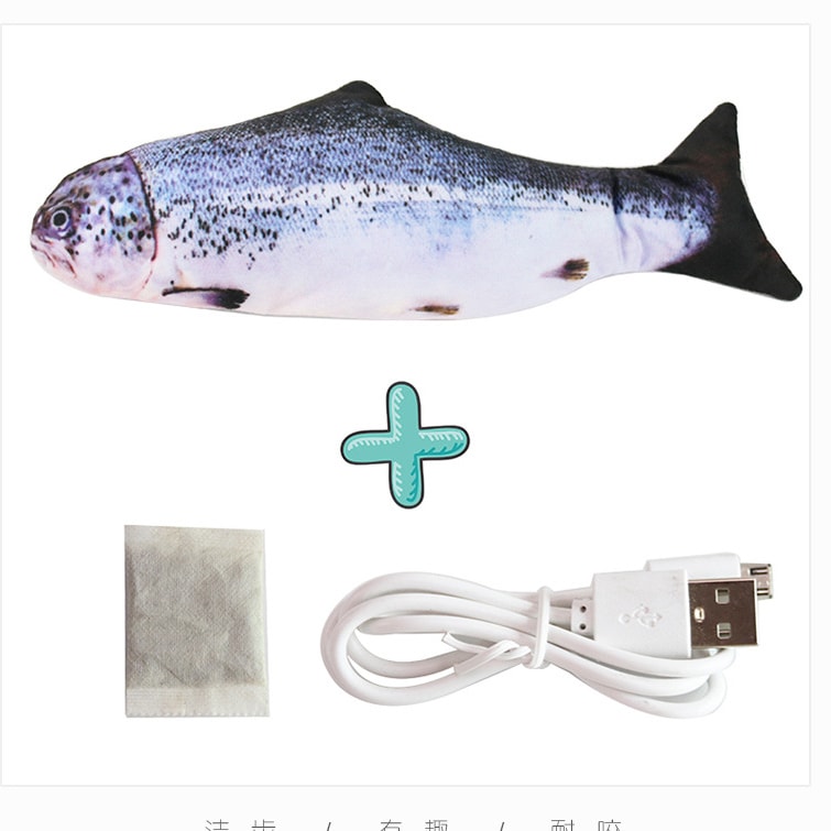 Electric Funny Cat Simulation Fish Beating Usb Jumping Cat Toy view 5