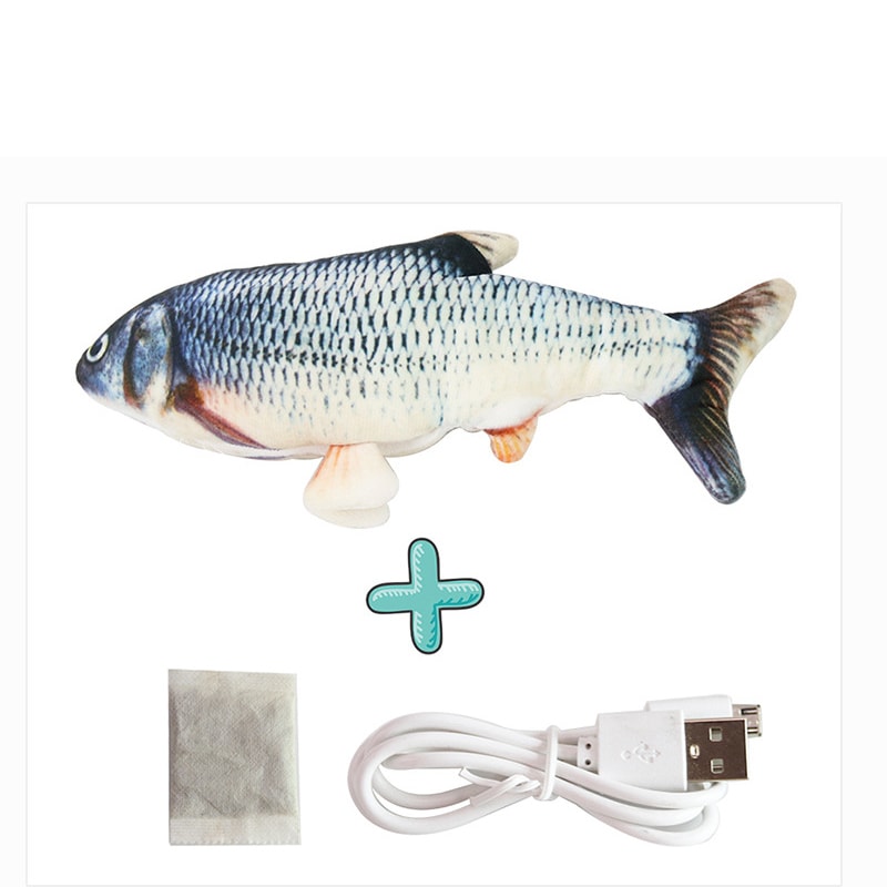 Electric Funny Cat Simulation Fish Beating Usb Jumping Cat Toy view 32