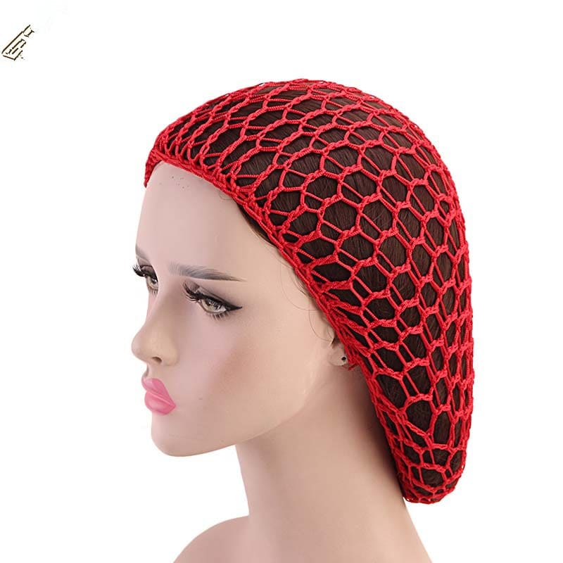 Ladies Hand Crocheted Drooping Hair Net, Hair Care Long Net Bag, Mesh Night Cap view 7