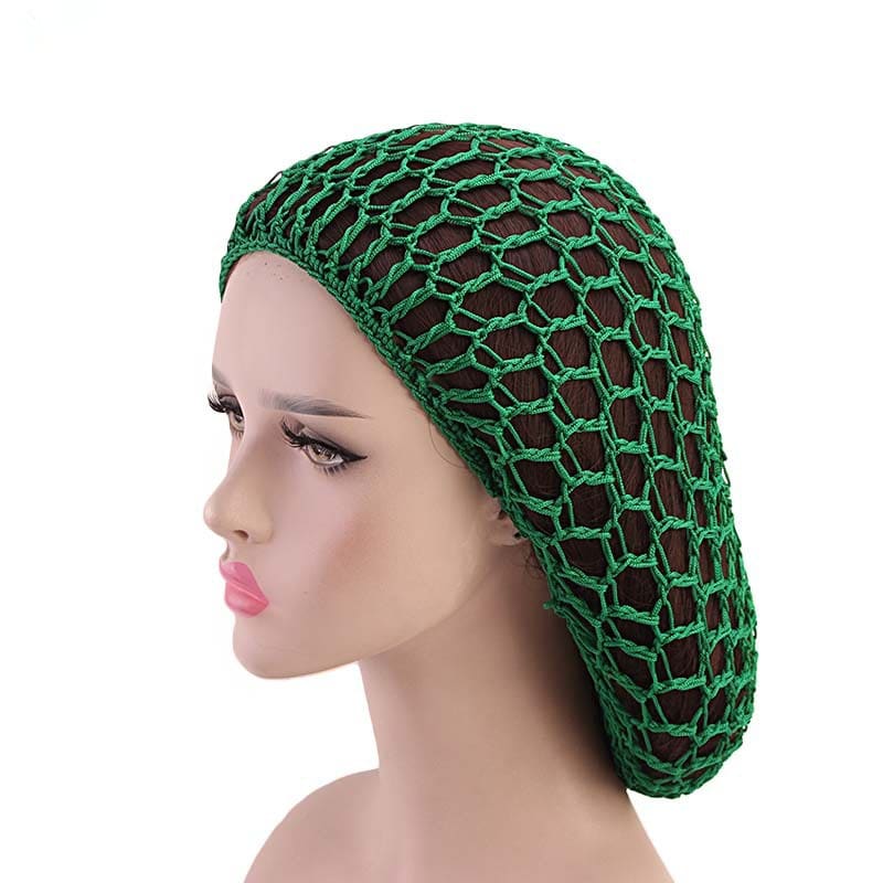 Ladies Hand Crocheted Drooping Hair Net, Hair Care Long Net Bag, Mesh Night Cap view 3