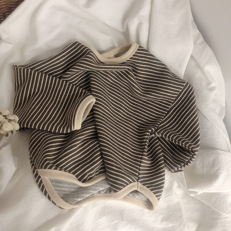 Boys And Girls T-Shirts With Striped Round Neck And Inner Bottoming Shirt Pullover Loose Loose view 4