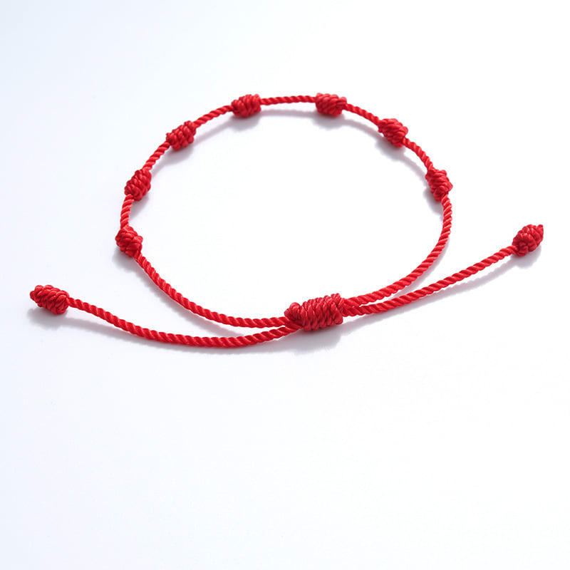 New 7-knot Evil Eye Bracelet 6 Pack Blue Eye Paper Card Bracelet Braided Adjustable Bracelet view 8