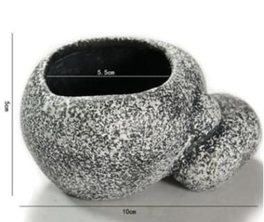 Ceramic Simulation Stone Hydroponic Pots Multifunctional Cichlid Pots Hide Breeding Fish Tanks view 3