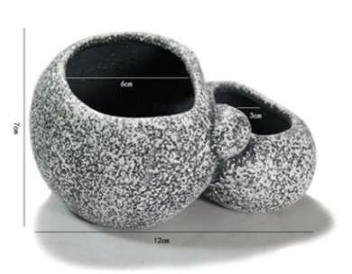 Ceramic Simulation Stone Hydroponic Pots Multifunctional Cichlid Pots Hide Breeding Fish Tanks view 6