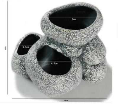 Ceramic Simulation Stone Hydroponic Pots Multifunctional Cichlid Pots Hide Breeding Fish Tanks view 5
