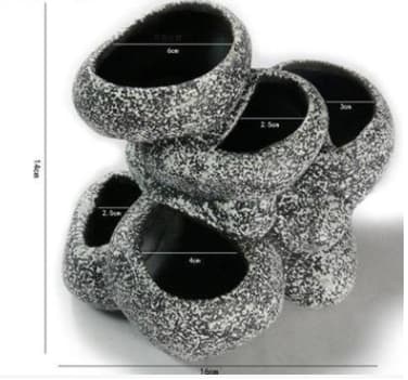 Ceramic Simulation Stone Hydroponic Pots Multifunctional Cichlid Pots Hide Breeding Fish Tanks view 2