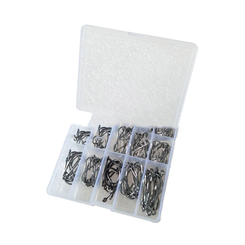 Boxed Fish Hook 100 Pieces Of Tube With Ise Ni 3-12 Barbed Hook, Holed Gold And Black Small Accessories view 5