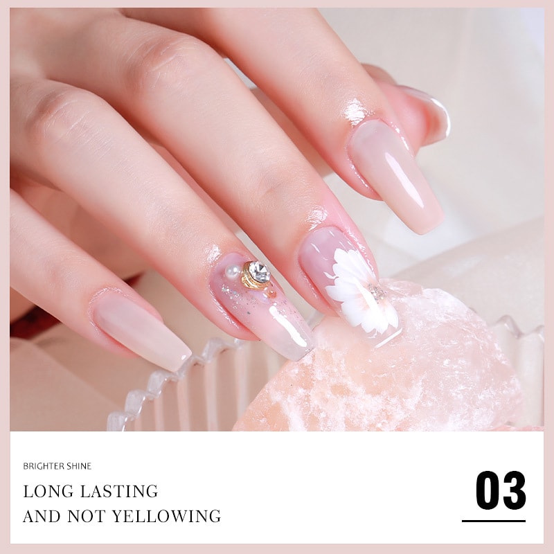 Jade Powder Nude Pink Ice Polish Glue Set view 2