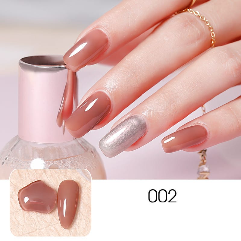Ice-through Jade Nude Powder Dirty Purple Nail Polish view 4