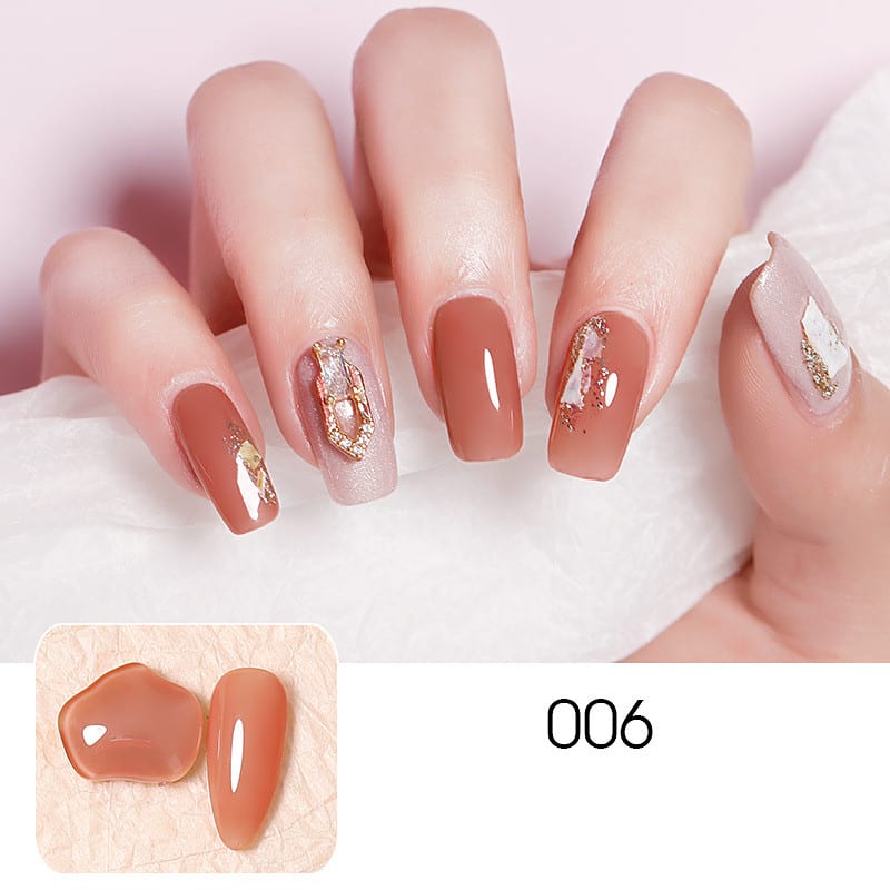 Ice-through Jade Nude Powder Dirty Purple Nail Polish view 6