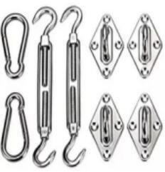 8Pcs Stainless Steel Sun Sail Shade Shade Canopy Fixing Fittings Accessory Kit Safety Sun Canopy Fixing Fittings view 2