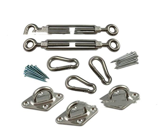 8Pcs Stainless Steel Sun Sail Shade Shade Canopy Fixing Fittings Accessory Kit Safety Sun Canopy Fixing Fittings view 4