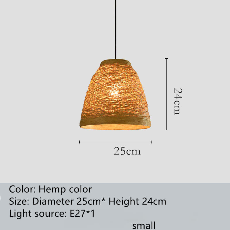 Ldyllic Creative Personality Coffee Shop Rattan Woven Rattan Ball Lamp Hot Pot Shop Farm Bar Restaurant Rattan Hanging Lamps view 12