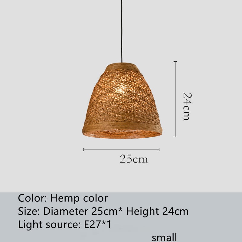 Ldyllic Creative Personality Coffee Shop Rattan Woven Rattan Ball Lamp Hot Pot Shop Farm Bar Restaurant Rattan Hanging Lamps view 14