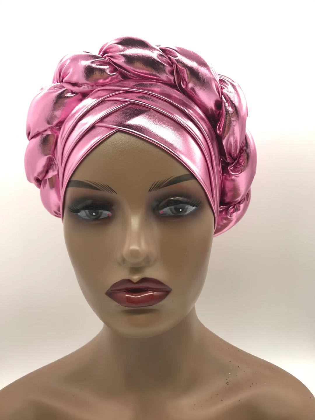 Three-Layer Brim Milk Silk Bronzing Braid Head view 5