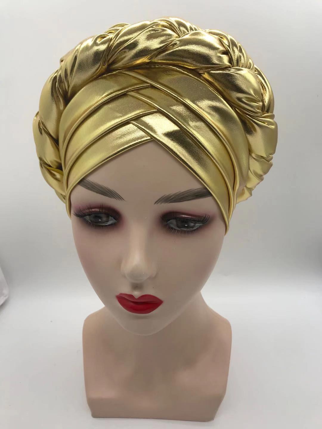 Three-Layer Brim Milk Silk Bronzing Braid Head view 9