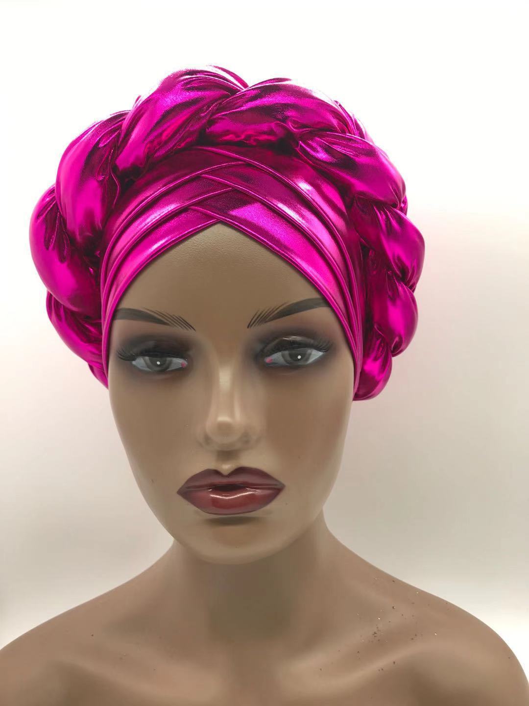 Three-Layer Brim Milk Silk Bronzing Braid Head view 10