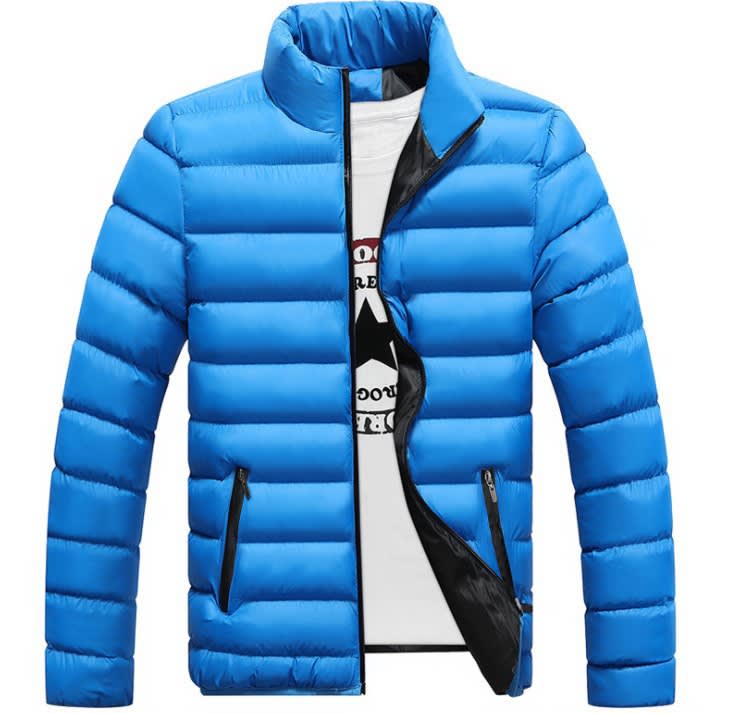Fall Winter Padded Jacket Stand-Collar Down Jacket Men'S Self-Cultivation To Keep Warm view 8