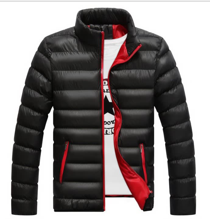 Fall Winter Padded Jacket Stand-Collar Down Jacket Men'S Self-Cultivation To Keep Warm view 6