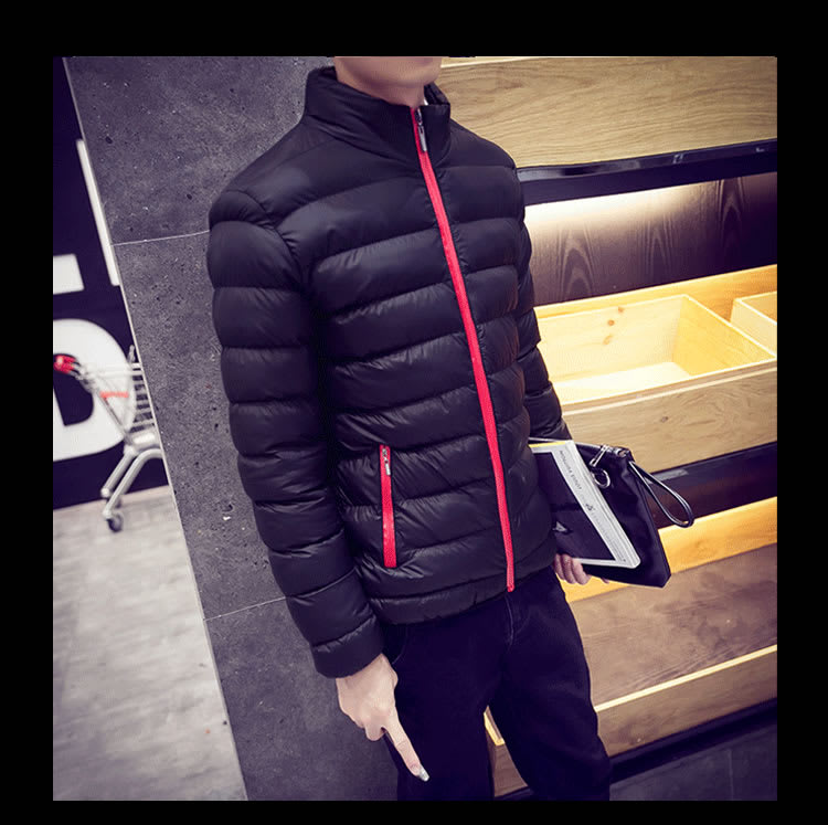 Fall Winter Padded Jacket Stand-Collar Down Jacket Men'S Self-Cultivation To Keep Warm view 2