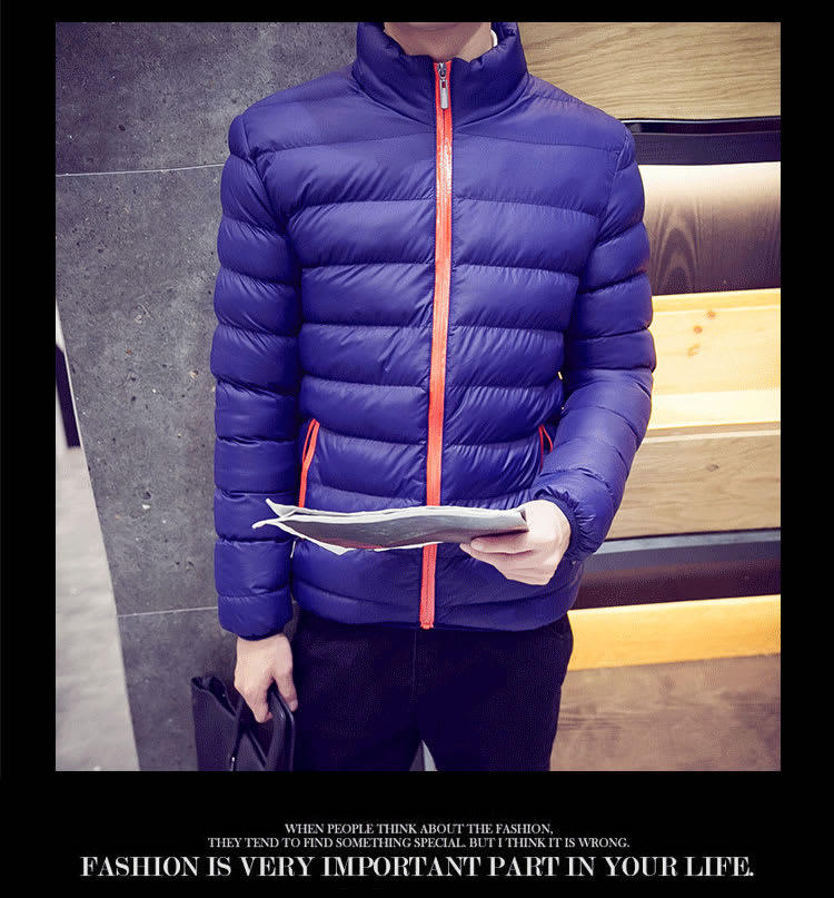 Fall Winter Padded Jacket Stand-Collar Down Jacket Men'S Self-Cultivation To Keep Warm view 7