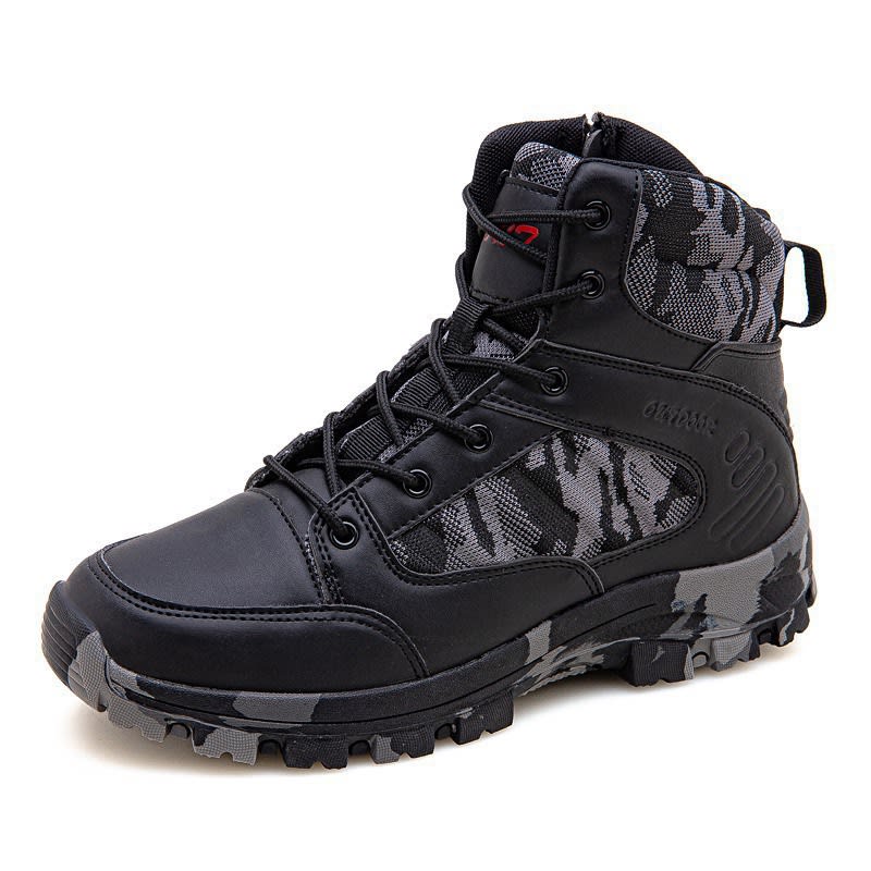 New Style Korean Fashion Casual Shoes Sports Wind high-top Camouflage Hiking Boots view 5