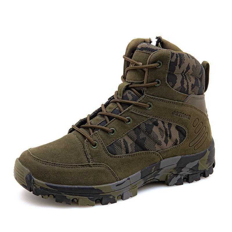 New Style Korean Fashion Casual Shoes Sports Wind high-top Camouflage Hiking Boots view 4