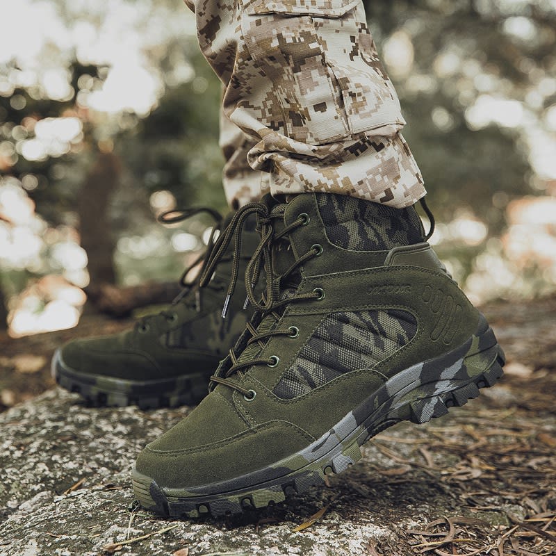 New Style Korean Fashion Casual Shoes Sports Wind high-top Camouflage Hiking Boots view 3