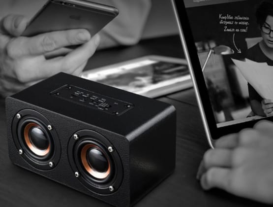 M5 Home Wooden Wireless Bluetooth Small Speaker Phone Computer Desktop Audio view 5