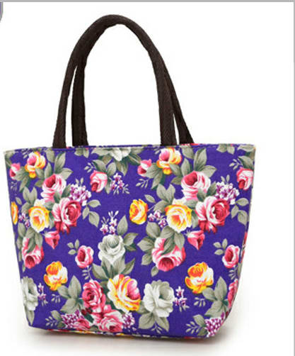 Casual Canvas Color Small Cloth Bag Handbag Lunch Bag Old Bag Mommy Bag view 4