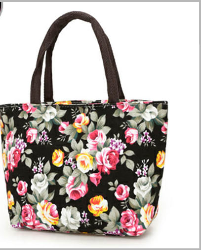 Casual Canvas Color Small Cloth Bag Handbag Lunch Bag Old Bag Mommy Bag view 2